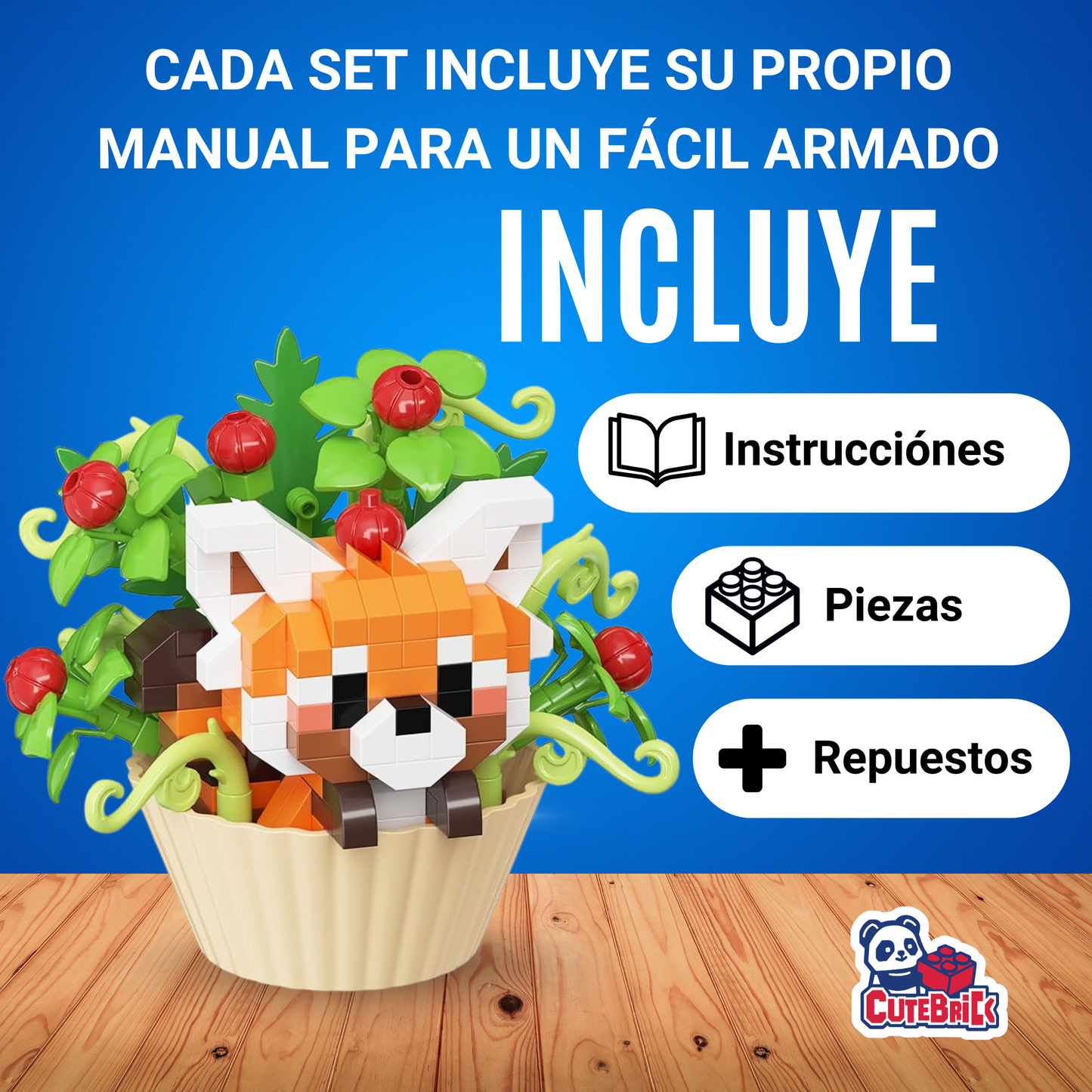 Figura armable de animalitos con bloques